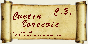 Cvetin Borčević vizit kartica
